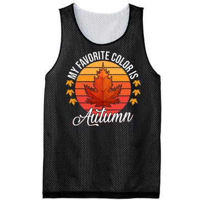 My Favorite Color Is Autumn Mesh Reversible Basketball Jersey Tank