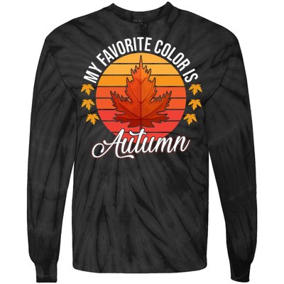 My Favorite Color Is Autumn Tie-Dye Long Sleeve Shirt