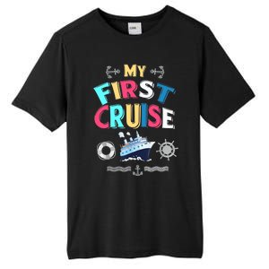 My First Cruise, Wo, Girl And Boy Rookie Travelers Tall Fusion ChromaSoft Performance T-Shirt