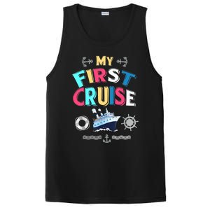 My First Cruise, Wo, Girl And Boy Rookie Travelers PosiCharge Competitor Tank