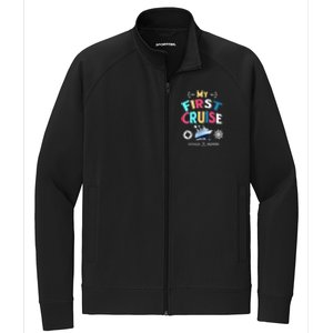 My First Cruise, Wo, Girl And Boy Rookie Travelers Stretch Full-Zip Cadet Jacket