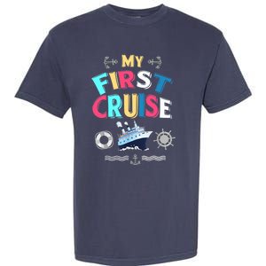 My First Cruise, Wo, Girl And Boy Rookie Travelers Garment-Dyed Heavyweight T-Shirt