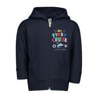 My First Cruise, Wo, Girl And Boy Rookie Travelers Toddler Zip Fleece Hoodie