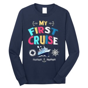 My First Cruise, Wo, Girl And Boy Rookie Travelers Long Sleeve Shirt