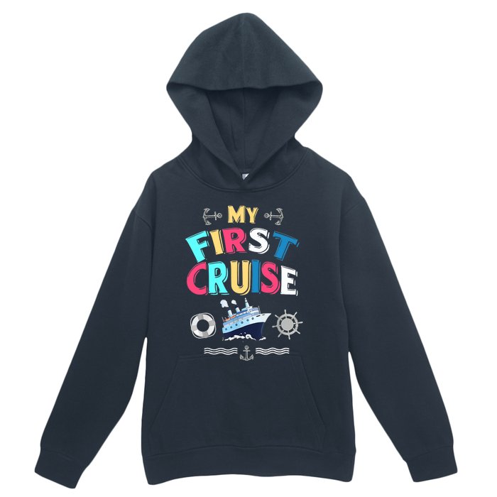 My First Cruise, Wo, Girl And Boy Rookie Travelers Urban Pullover Hoodie