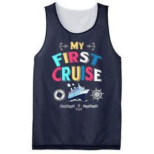 My First Cruise, Wo, Girl And Boy Rookie Travelers Mesh Reversible Basketball Jersey Tank