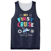 My First Cruise, Wo, Girl And Boy Rookie Travelers Mesh Reversible Basketball Jersey Tank