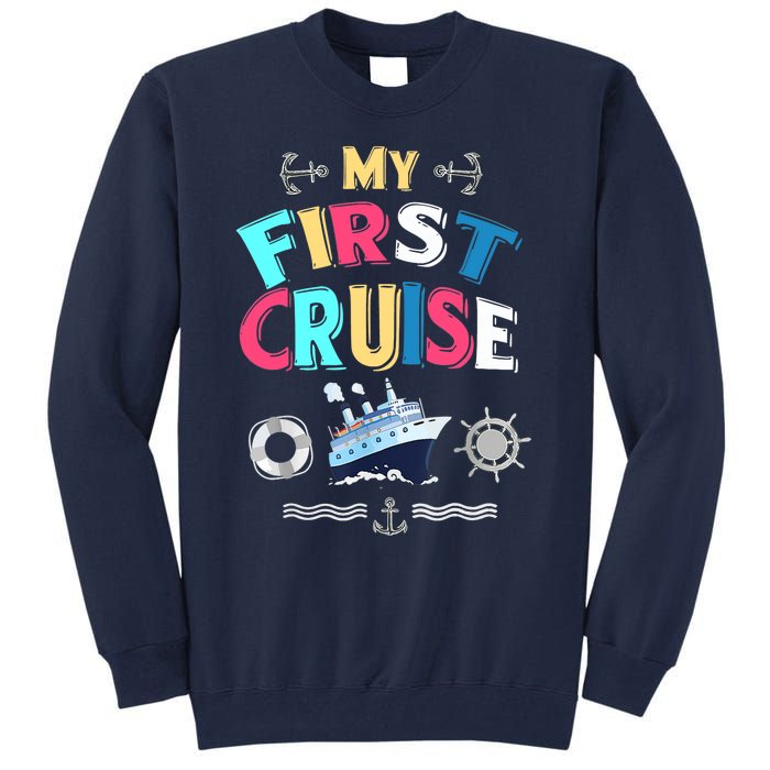 My First Cruise, Wo, Girl And Boy Rookie Travelers Tall Sweatshirt