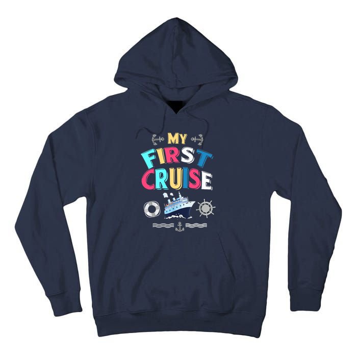 My First Cruise, Wo, Girl And Boy Rookie Travelers Tall Hoodie