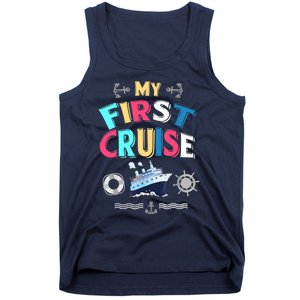 My First Cruise, Wo, Girl And Boy Rookie Travelers Tank Top