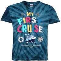 My First Cruise, Wo, Girl And Boy Rookie Travelers Kids Tie-Dye T-Shirt