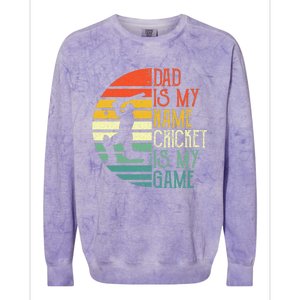 My Favorite Cricket Player Calls Me Dad Cricket Lover Colorblast Crewneck Sweatshirt