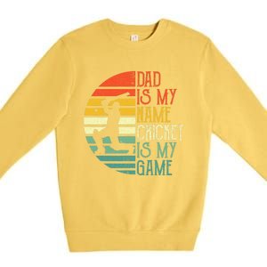 My Favorite Cricket Player Calls Me Dad Cricket Lover Premium Crewneck Sweatshirt