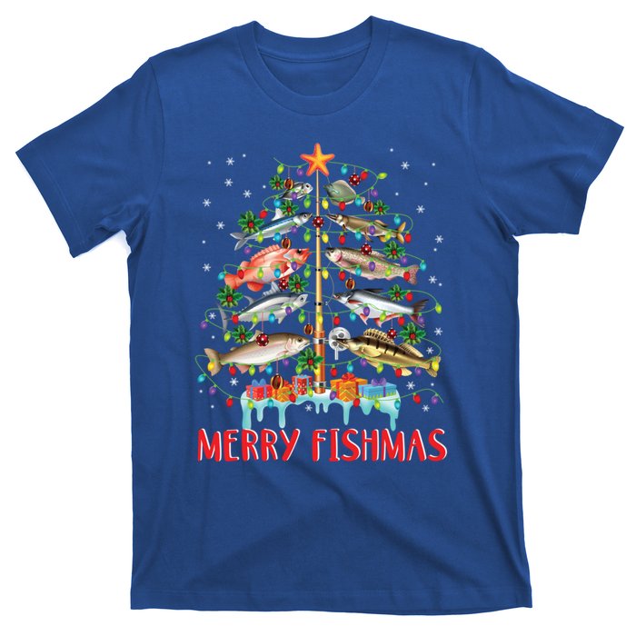 Merry Fishmas Christmas Tree Fish Funny Fishing Meaningful Gift T-Shirt