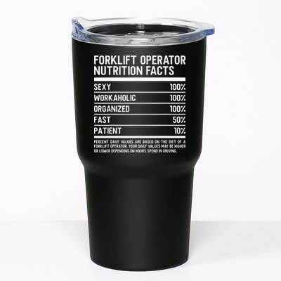 Men Funny Certified Forklift Operator Nutrition Facts Tumbler