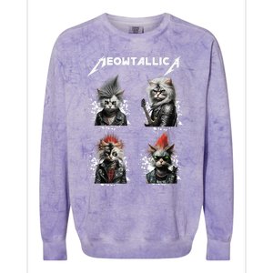 Meowtallica Funny Cat Shirt, Cat Shirt, Music Colorblast Crewneck Sweatshirt