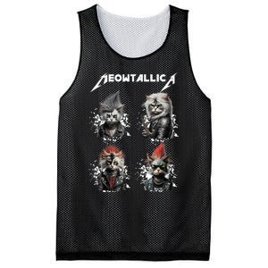 Meowtallica Funny Cat Shirt, Cat Shirt, Music Mesh Reversible Basketball Jersey Tank