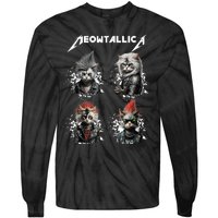 Meowtallica Funny Cat Shirt, Cat Shirt, Music Tie-Dye Long Sleeve Shirt