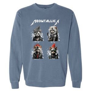 Meowtallica Funny Cat Shirt, Cat Shirt, Music Garment-Dyed Sweatshirt