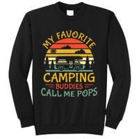 My Favorite Camping Buddies Call Me Pops Retro Family Trip Sweatshirt