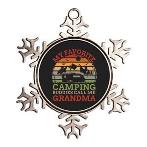 My Favorite Camping Buddies Call Me Grandma Fathers Day Metallic Star Ornament