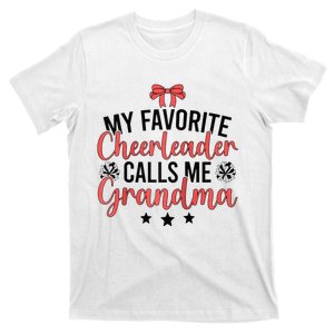 My Favorite Cheerleader Calls Me Cheer Grandma Raglan Baseball Tee T-Shirt