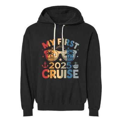 My First Cruise 2025 Vacation Matching Family Cruise Ship Garment-Dyed Fleece Hoodie