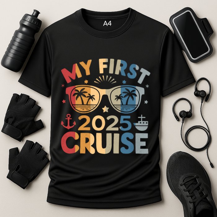 My First Cruise 2025 Vacation Matching Family Cruise Ship Cooling Performance Crew T-Shirt