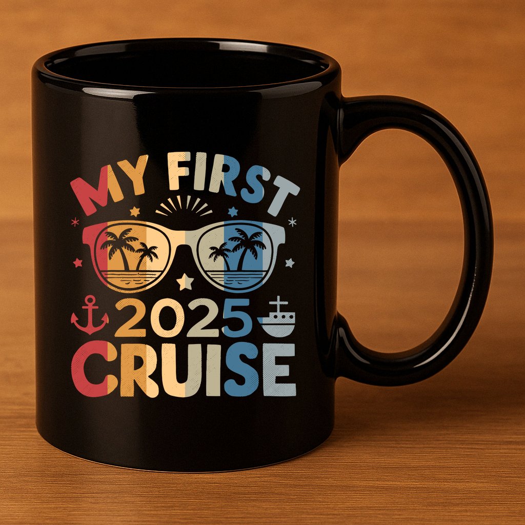 My First Cruise 2025 Vacation Matching Family Cruise Ship 11oz C Handle Ceramic Mug