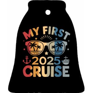 My First Cruise 2025 Vacation Matching Family Cruise Ship Ceramic Bell Ornament