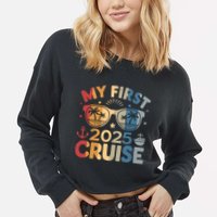 My First Cruise 2025 Vacation Matching Family Cruise Ship Cropped Pullover Crew
