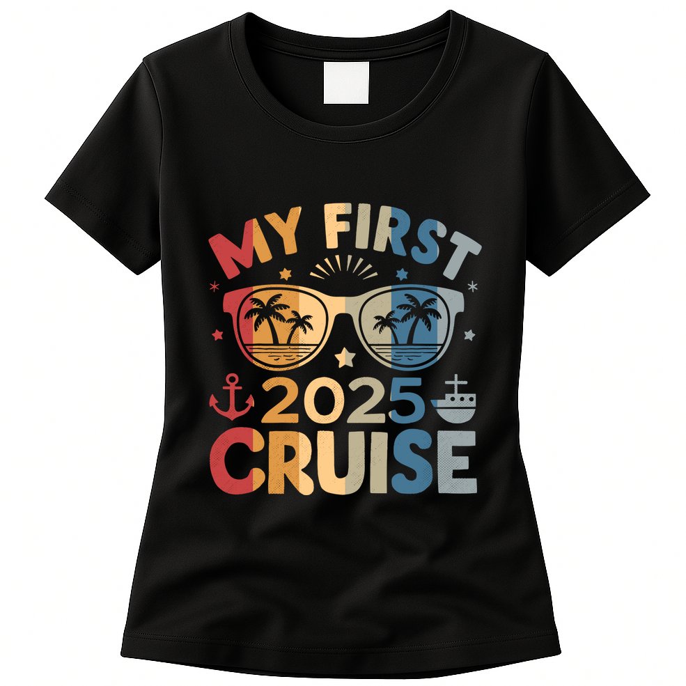 My First Cruise 2025 Vacation Matching Family Cruise Ship Womens T-Shirt