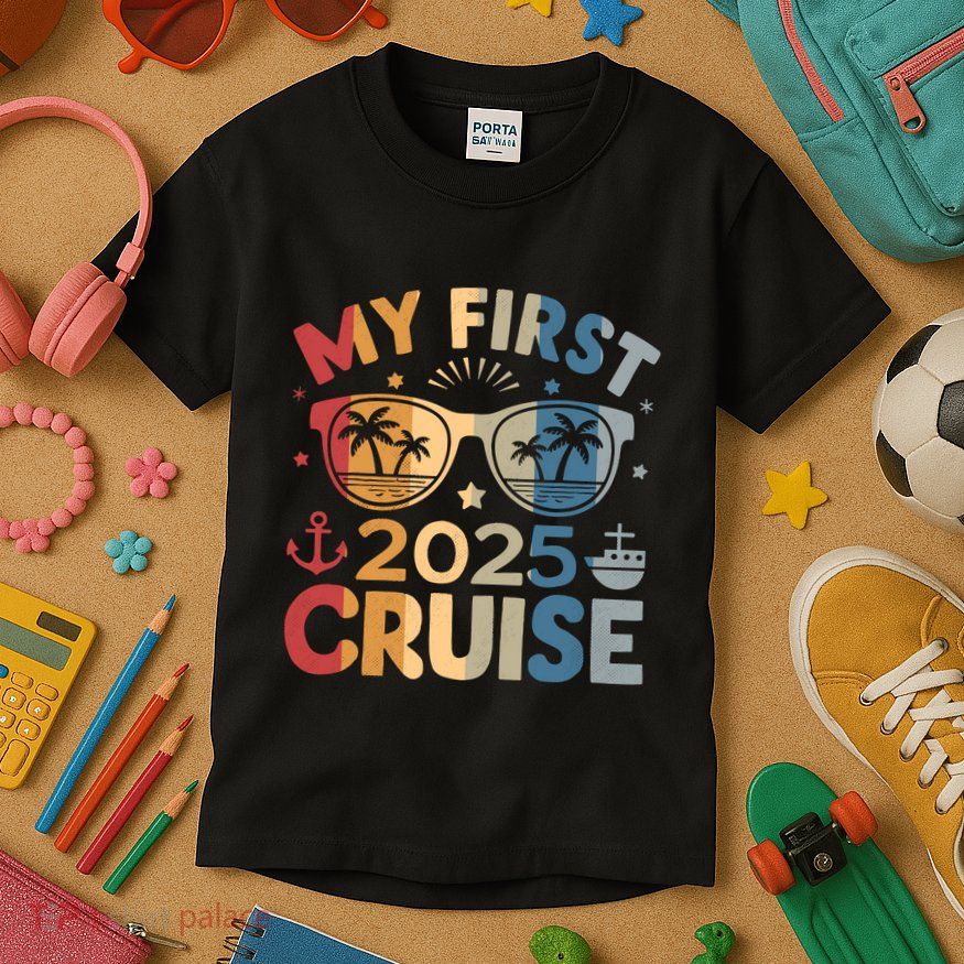 My First Cruise 2025 Vacation Matching Family Cruise Ship Kids T-Shirt