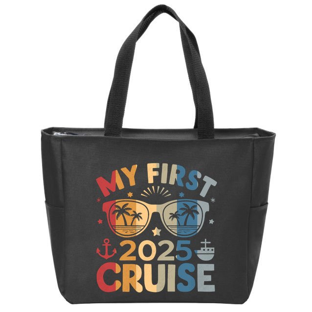 My First Cruise 2025 Vacation Matching Family Cruise Ship Zip Tote Bag