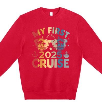 My First Cruise 2025 Vacation Matching Family Cruise Ship Premium Crewneck Sweatshirt