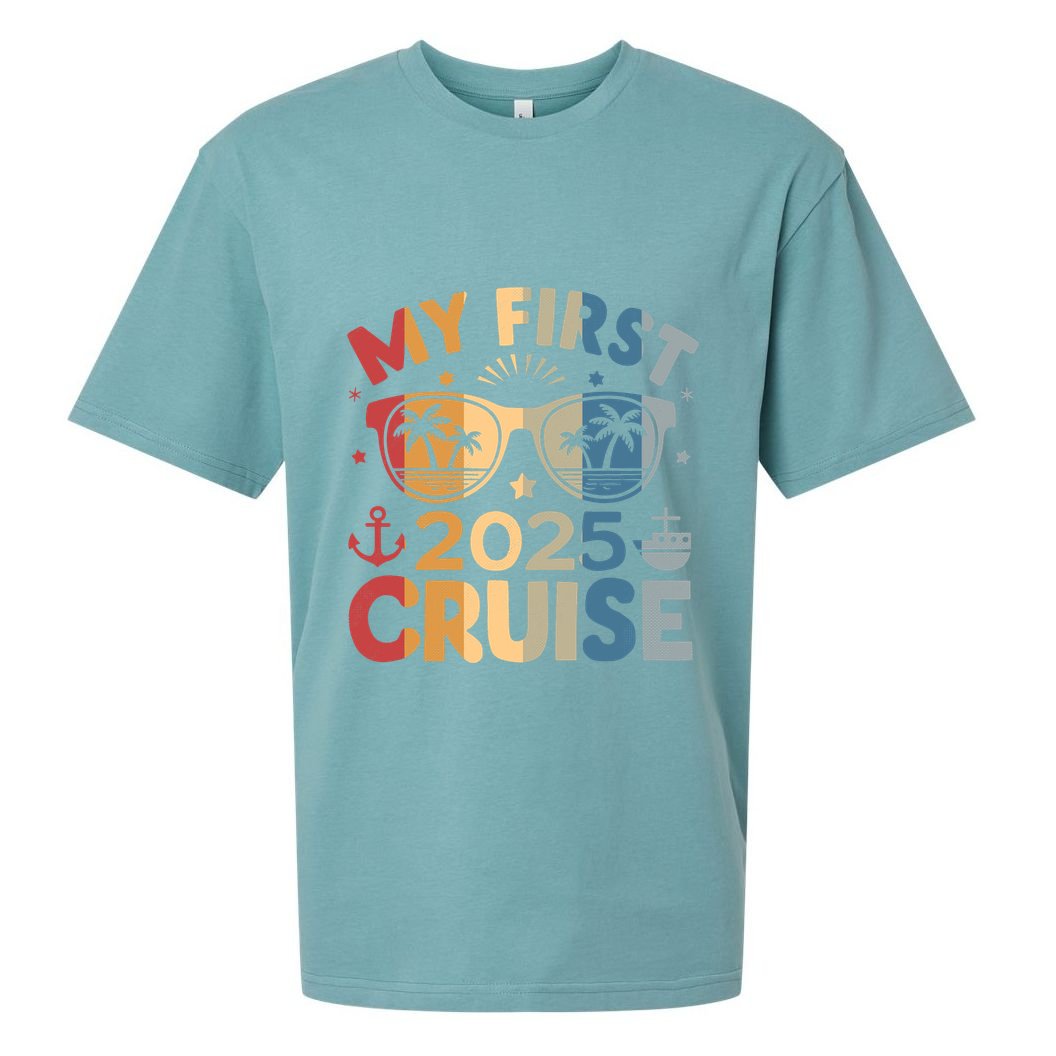My First Cruise 2025 Vacation Matching Family Cruise Ship Sueded Cloud Jersey T-Shirt