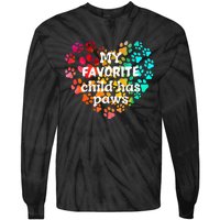 My favorite child has paws Tie-Dye Long Sleeve Shirt