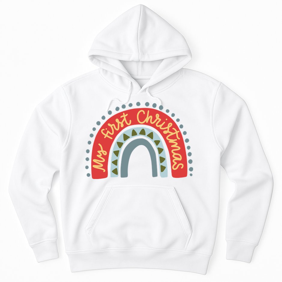 My First Christmas Cute Rainbow Holiday Hoodie