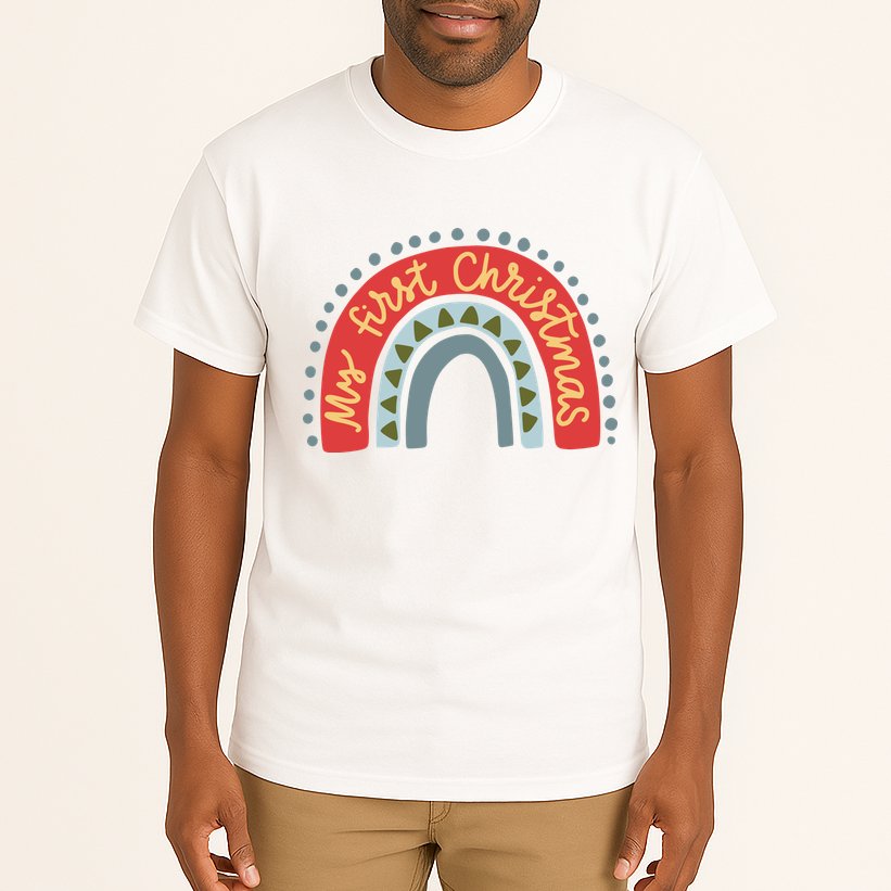 My First Christmas Cute Rainbow Holiday Tall T-Shirt