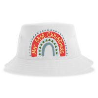 My First Christmas Cute Rainbow Holiday Sustainable Bucket Hat