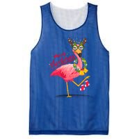 Merry Flocking Christmas Day Pink Flamingo Xmas Holidays Gift Mesh Reversible Basketball Jersey Tank