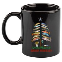 Merry Fishmas Christmas Fish Tree Meaningful Gift 11oz C Handle Ceramic Mug