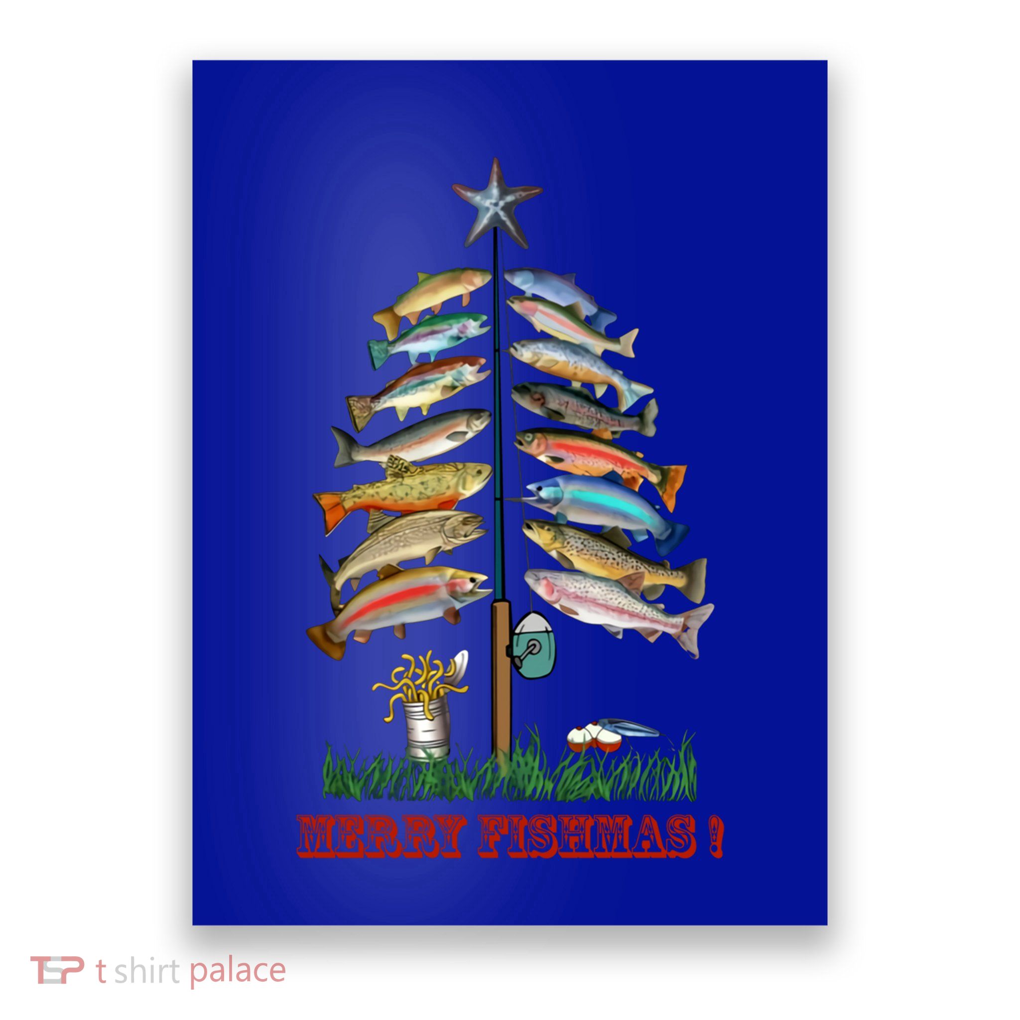 Merry Fishmas Christmas Fish Tree Meaningful Gift Poster