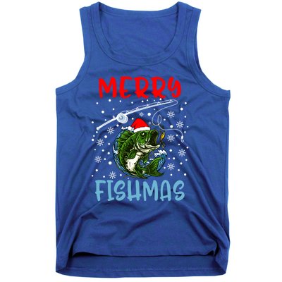 Merry Fishmas Christmas Fishing Holiday Gift Tank Top