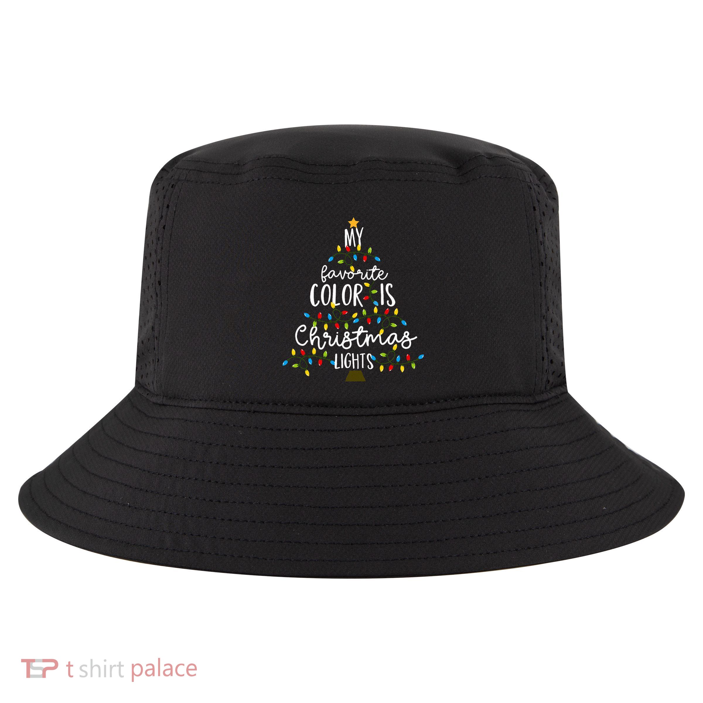 My Favorite Color Is Christmas Lights Cool Comfort Performance Bucket Hat
