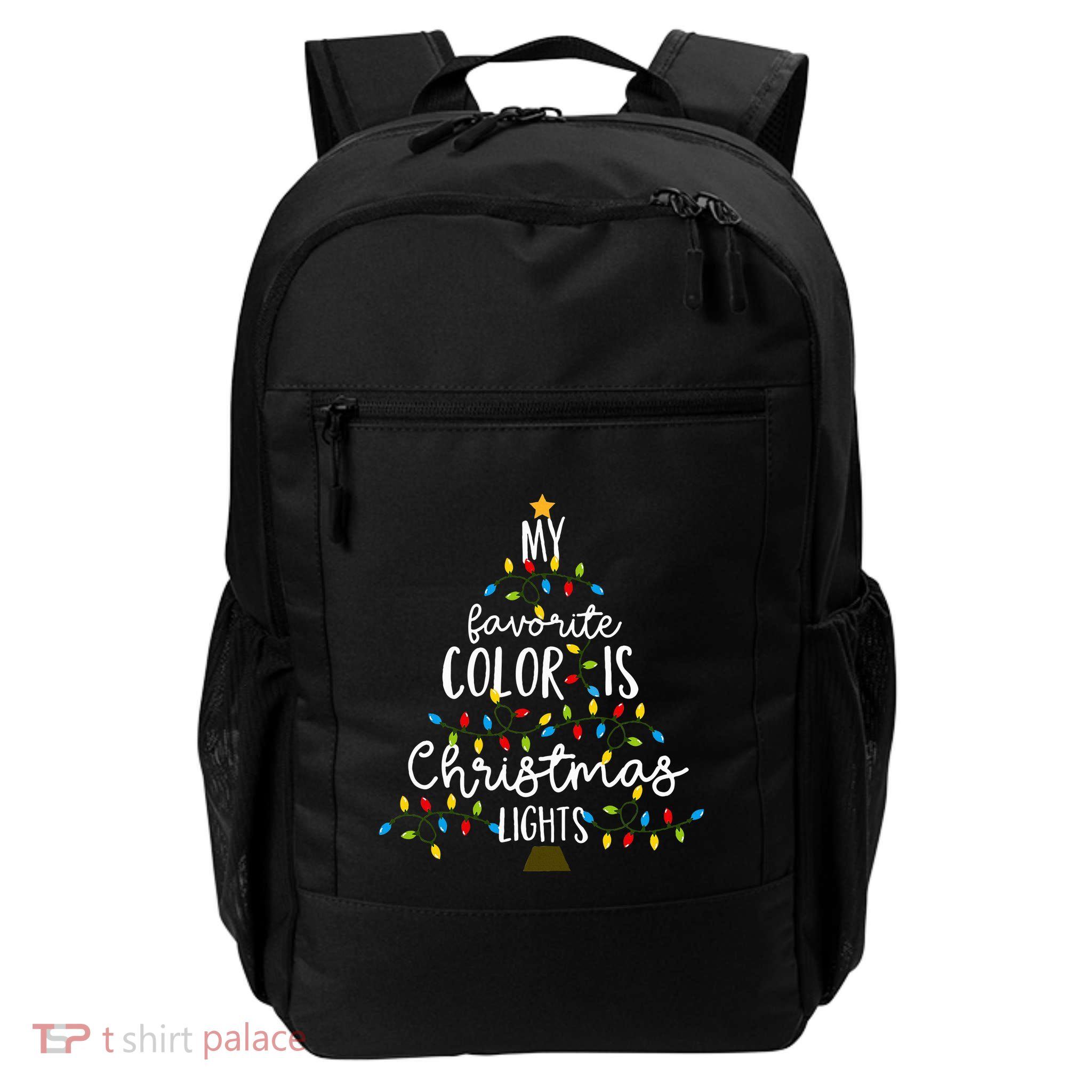My Favorite Color Is Christmas Lights Backpack