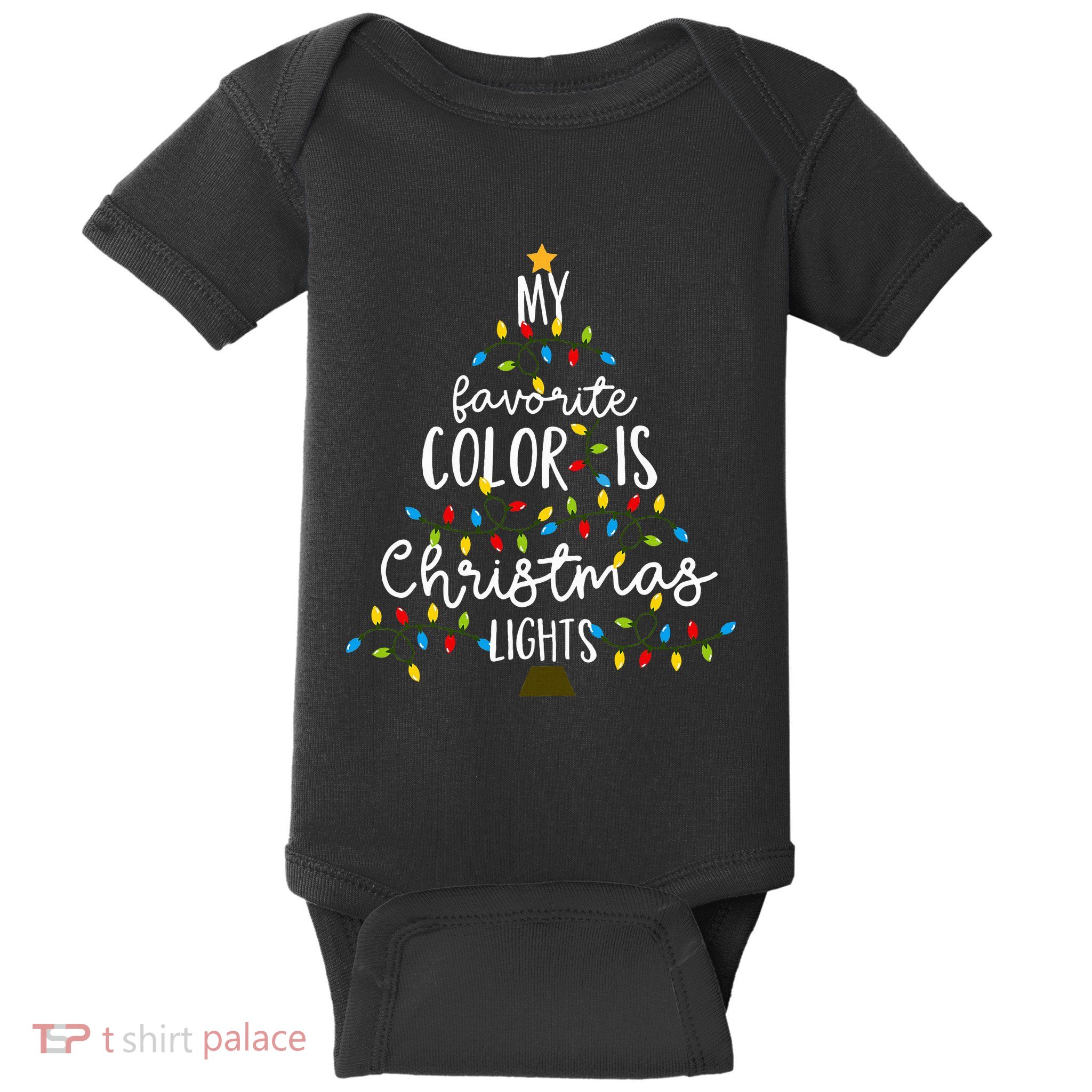 My Favorite Color Is Christmas Lights Baby Bodysuit