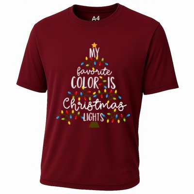 My Favorite Color Is Christmas Lights Performance Shirt