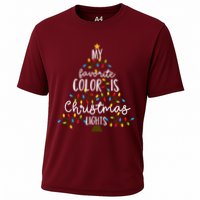 My Favorite Color Is Christmas Lights Performance Shirt