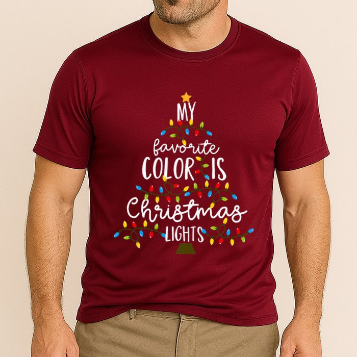 My Favorite Color Is Christmas Lights Performance Shirt
